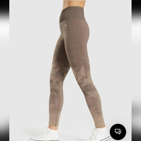 Gymshark adapt ombre seamless leggings in triangle penny brown - Picture 3 of 7